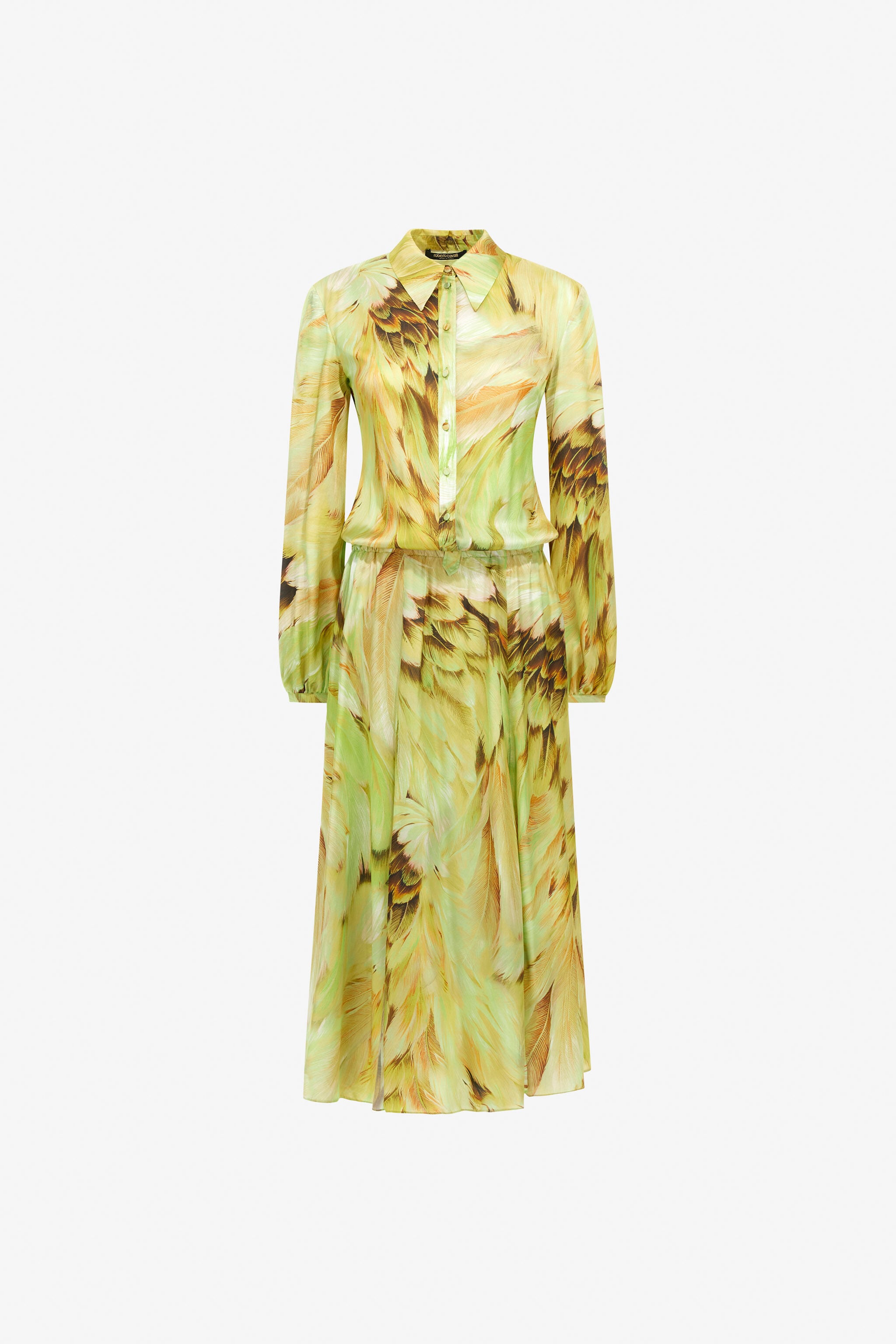 RC Long dress Plumage print RC Long dress Plumage print Light green SWT117-6DL71