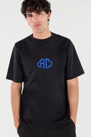 RC T-Shirt Aus Baumwolle Mit Monogramm Schwarz VRT61C-JD060