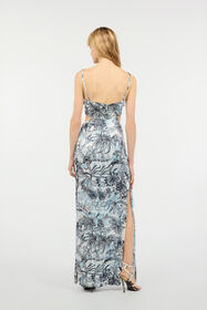 JC Robe Longue À Imprimé Jungle Bleu clair UFT185-UF251