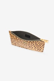 RC Small Jaguar-Skin Print Clutch Brown VKA005-ZV012
