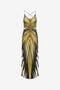 RC Robe Longue En Soie Imprimé Ray Of Gold RC Robe Longue En Soie Imprimé Ray Of Gold Or TKT102-4QM33