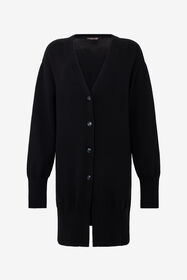 RC Black Long Cardigan With Button BLACK TOM90A-MG008
