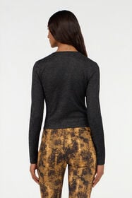 JC Black Sweater with Glitter and Ring BLACK VFT212-VF335