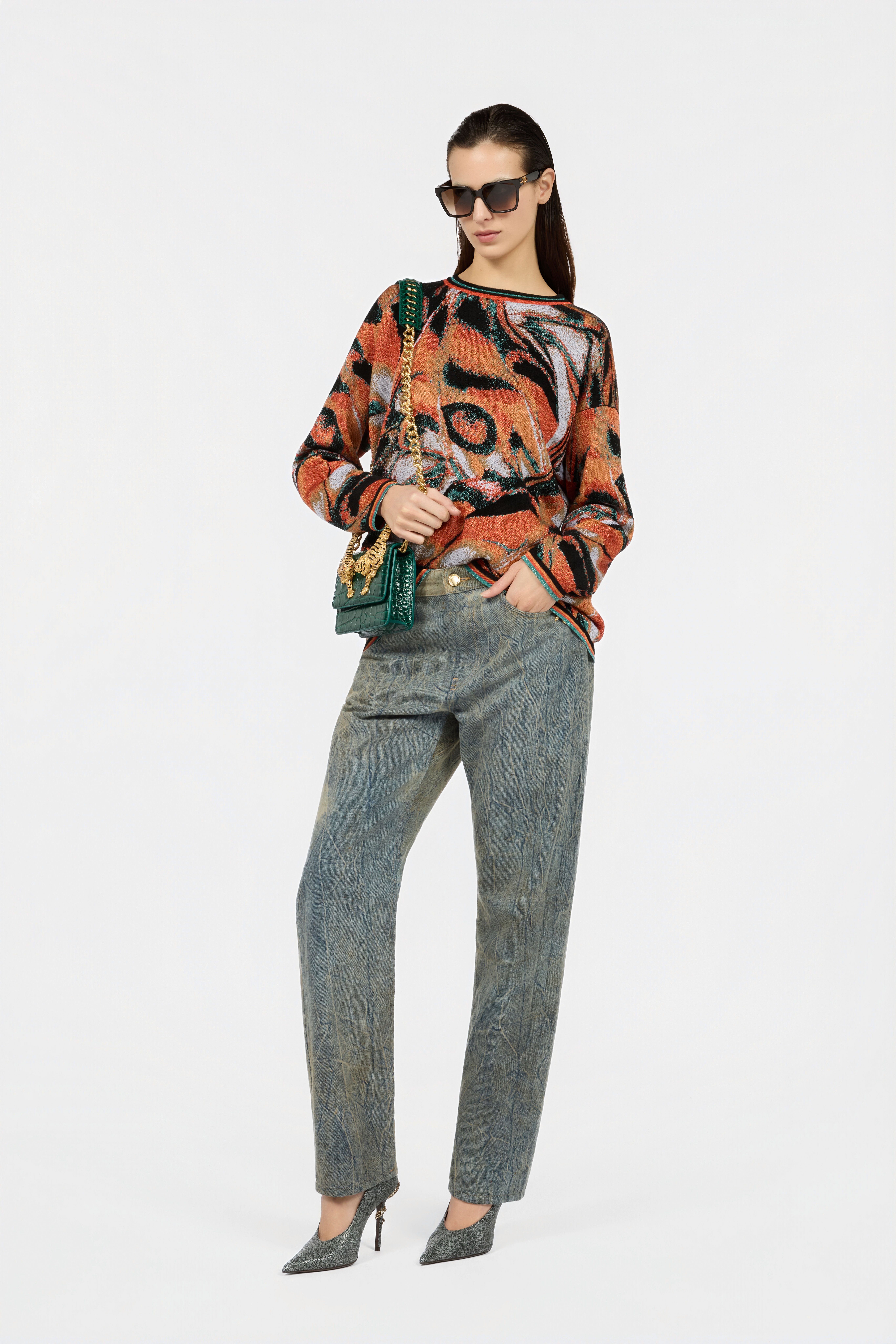 RC Butterfly Print Sweater RC Butterfly Print Sweater BLACK/MULTICOLOR XQM605-MI017