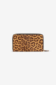 RC Jaguar Skin Print Zip-Around Wallet NATURALE SKA001-ZV012