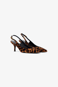 RC Slingback Pumps mit Leopardenmuster Braun TKS043-PZA92