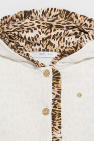 JU Jacket with leopard print details AVORY VJT691-5OO52