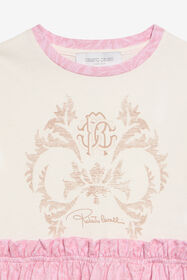 JU Abito misto cotone fantasia MILKY WHITE/BABYROSE VJT10L-JD001