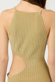 RC Long Sheer Gold Dress with Cut-Outs GOLD WWM101-MO001