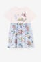JU Jaguar And Flower-Print Cotton Dress JU Jaguar And Flower-Print Cotton Dress Light blue QJT124-JV025