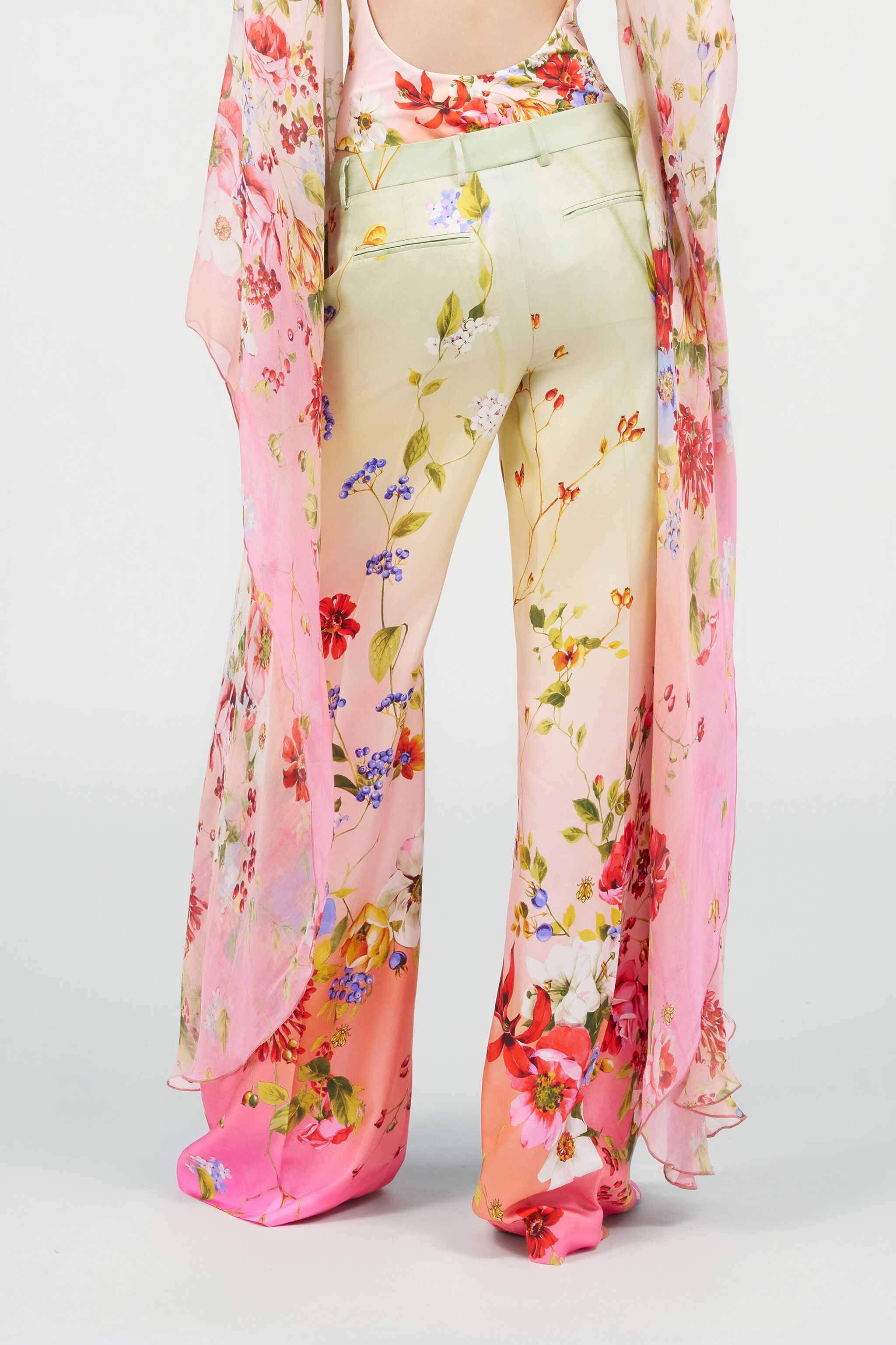 RC Pantalones De Seda Estampado Miami Flowers RC Pantalones De Seda Estampado Miami Flowers GREEN/FUCHSIA WQT201-OZR32