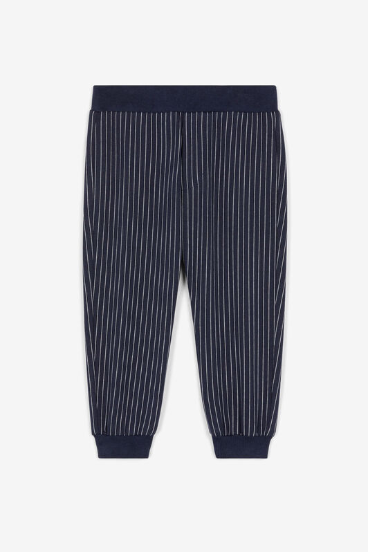 JU C Logo-Appliqué Striped Sweatpants Dark blue OJT20F-HUC77