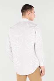RC Camicia In Seta Con Stampa Tiger Skin Bianco URT720-CH105