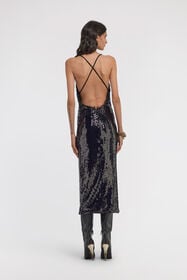 RC Sequin Midi Dress Black TKR120-TR007