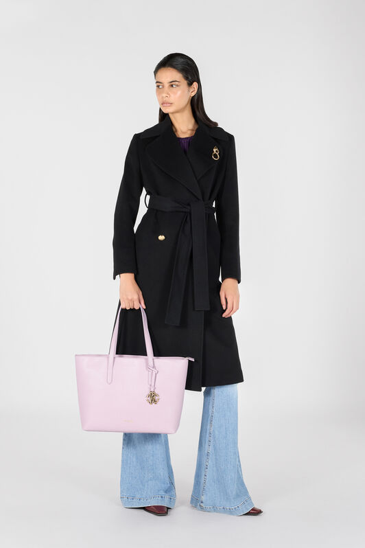 RC Leather shopper tote with RC charm Pink OOB00D-PZA12