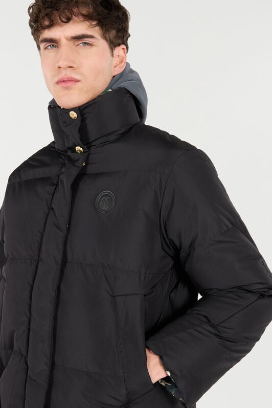 JC High-Neck Puffer Jacket With JC Monogram JC High-Neck Puffer Jacket With JC Monogram Black TFT158-TF225