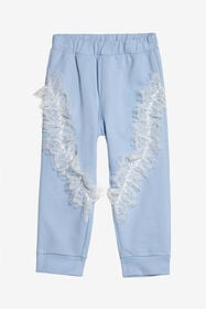 JU Pantalon De Sport Avec Ruches En Dentelle LIGHT BLUE UJT203-CF050