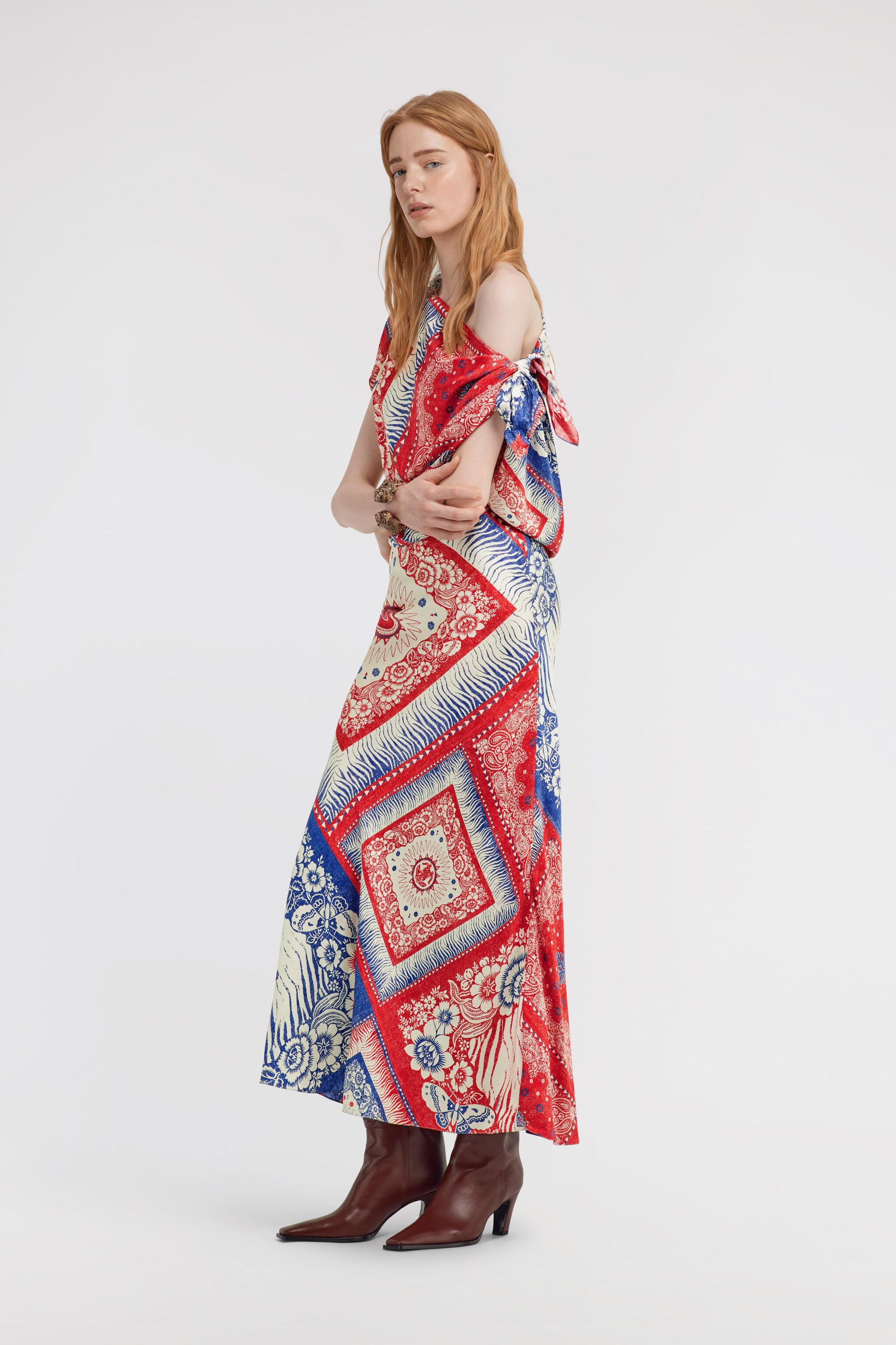 RC Robe à imprimé Bandana Bleu TKT112-4QN05