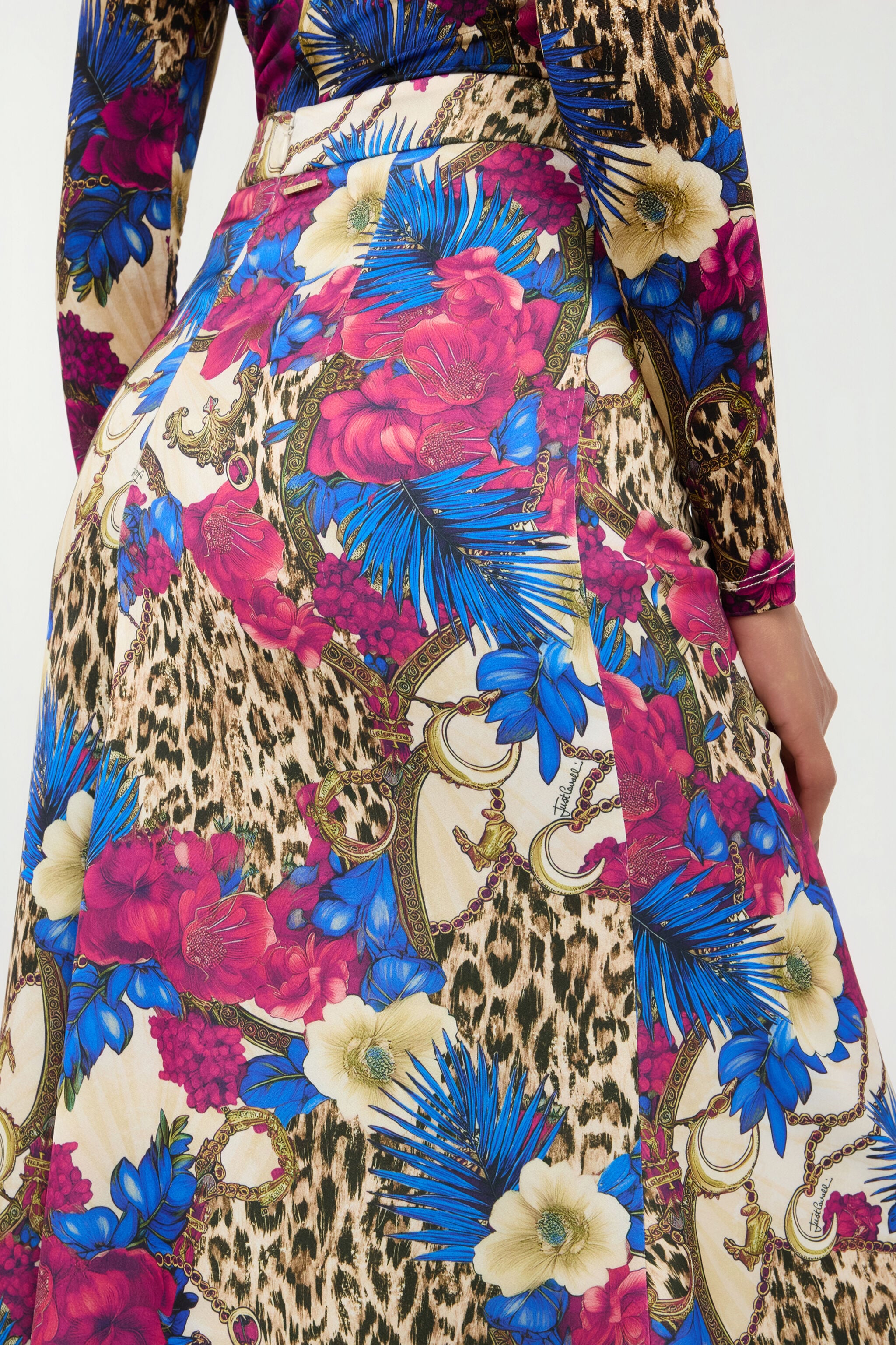 JC Falda Midi Estampado Flower Leo JC Falda Midi Estampado Flower Leo 700 BEIGE + 343 CILI VFT166-VF279