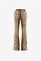 RC Pantalón acampanado con estampado Leopard RC Pantalón acampanado con estampado Leopard Marrón claro RKT203-ORH26