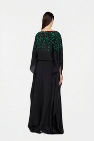 RC Silk Maxi Dress with Embellished Detail NERO/VERDE VWR179-SY001