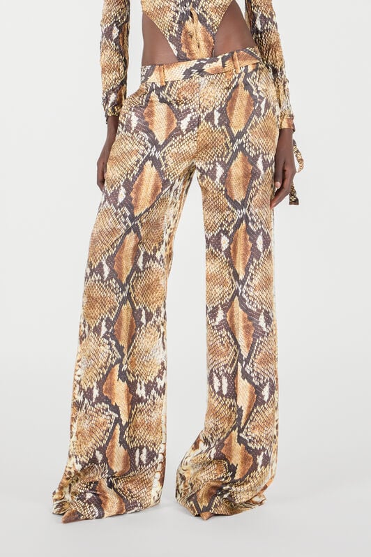 RC Python Print Trousers RC Python Print Trousers Brown UWT201-4QN93