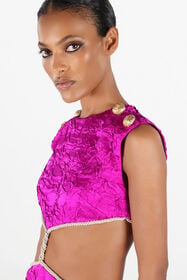 RC Mini-Robe avec Détail Cut-Out Fuchsia UWT101-SE045