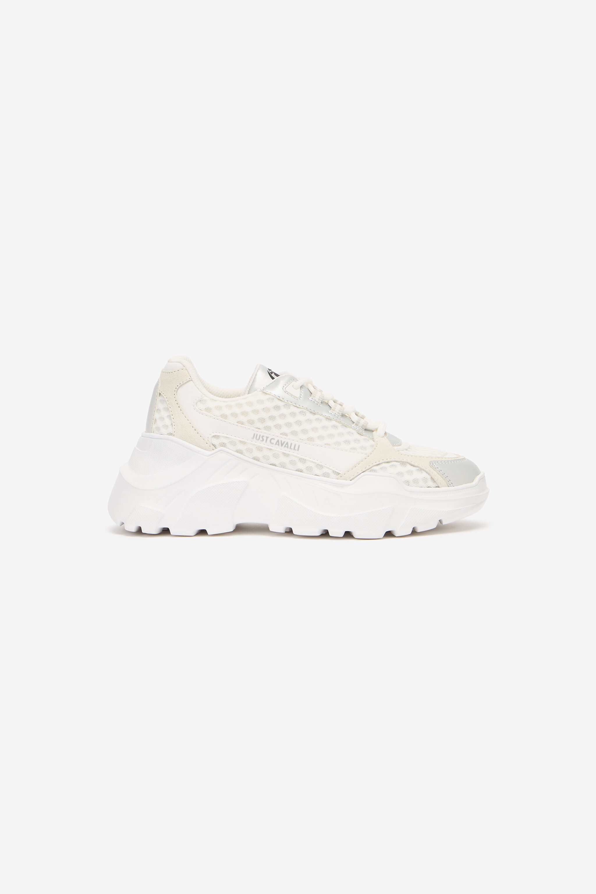 JC Sneakers With Laminated Details JC Sneakers With Laminated Details White/Silver UFS036-UF358