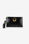 RC Pochette en cuir imprimé crocodile RC Pochette en cuir imprimé crocodile BLACK WKA008-PZ975