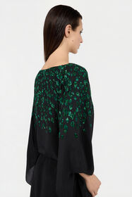RC Silk Maxi Dress with Embellished Detail NERO/VERDE VWR179-SY001