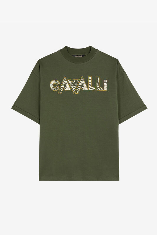 RC Logo-Print Cotton T-Shirt Green RRT62O-JD060