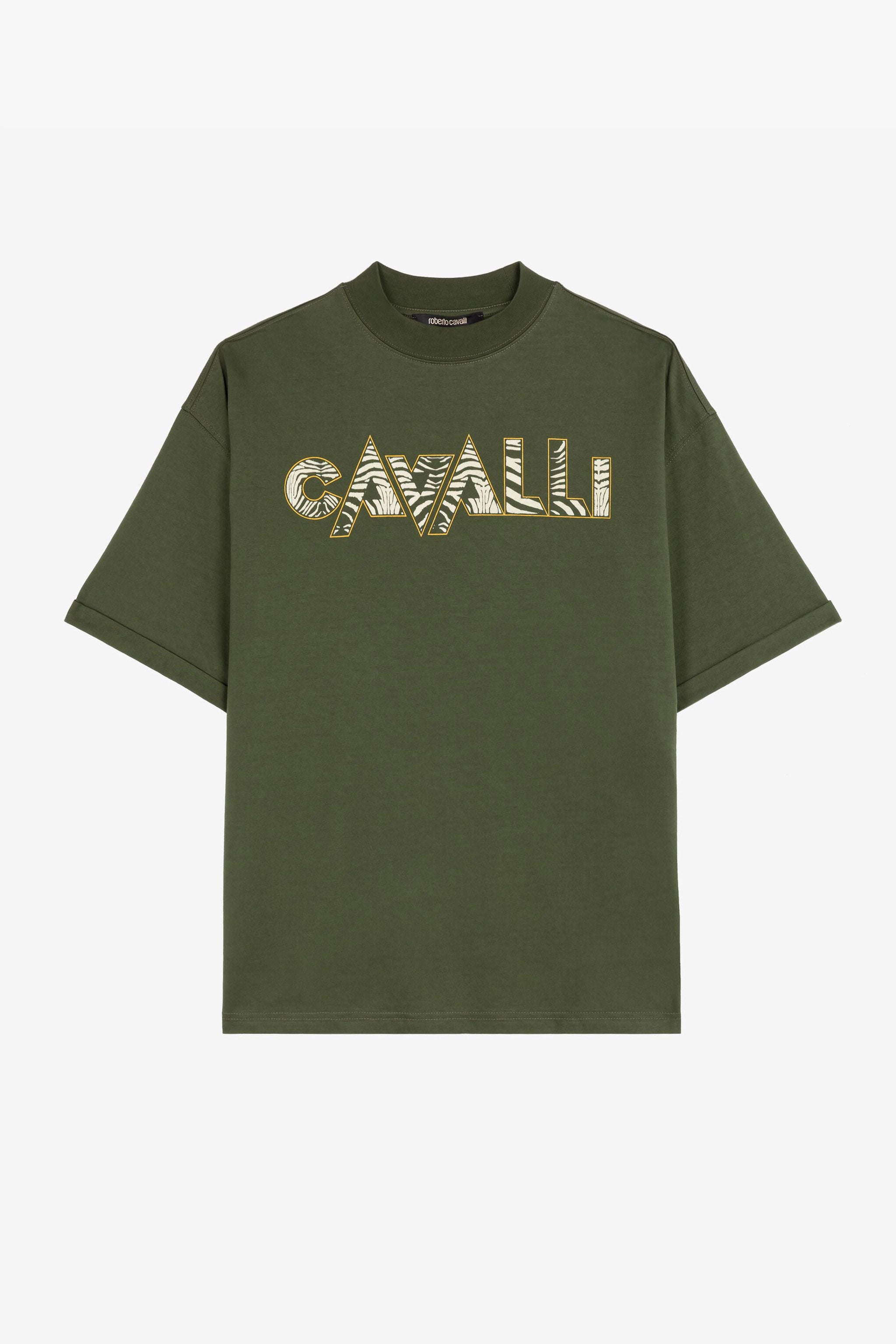 RC Logo-Print Cotton T-Shirt Green RRT62O-JD060