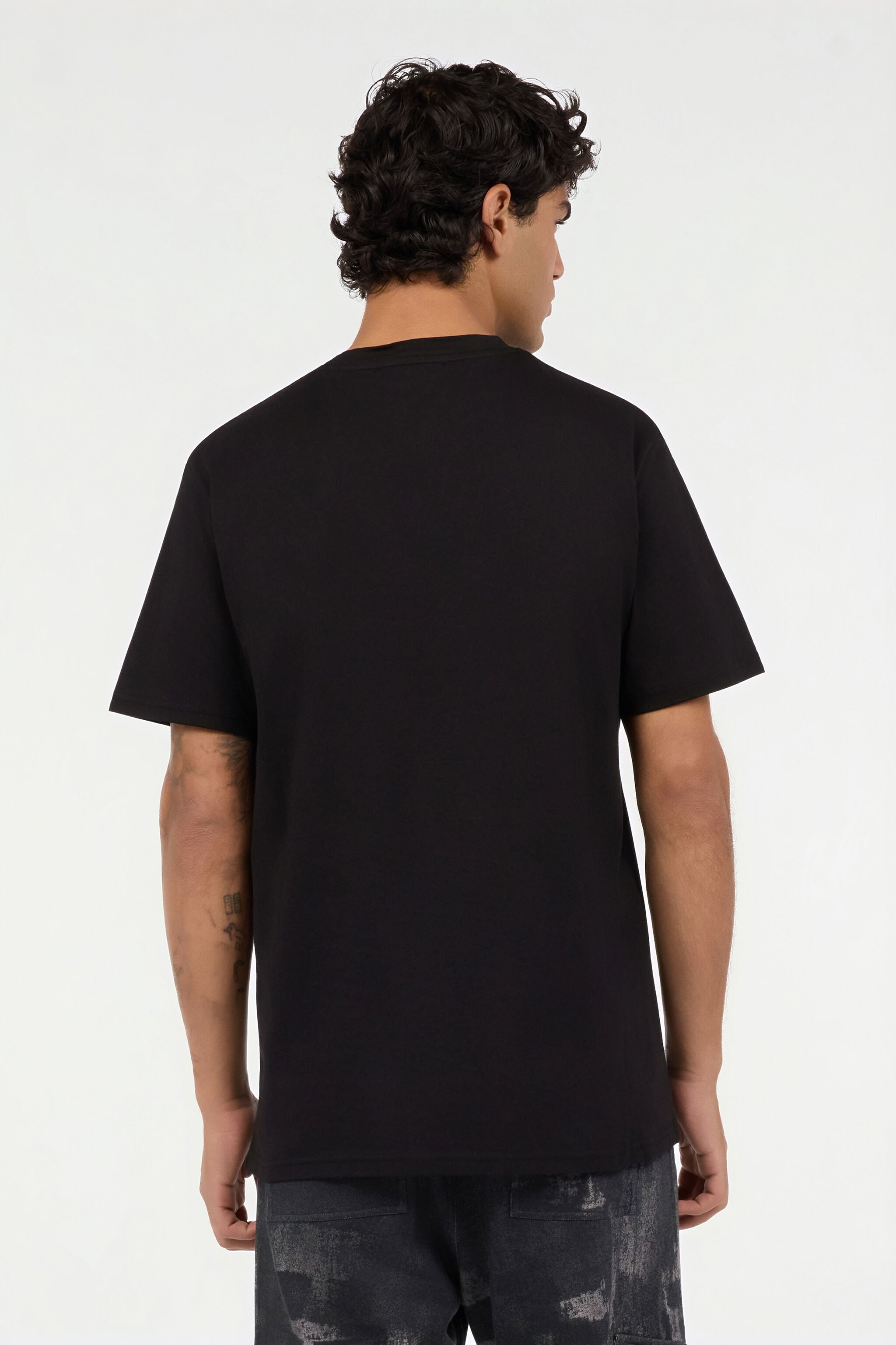 RC Black T-shirt with Snake Logo Embroidery RC Black T-shirt with Snake Logo Embroidery BLACK ROT60C-JD065