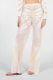 RC Trousers With Ray Devoré Print WHITE XKT201-FXI15