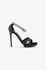 RC Panther-head high-heel sandals Noir OQS032-PCS01