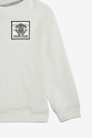 JU Felpa con cappuccio in cotone ICE GREY WJT69D-CF050