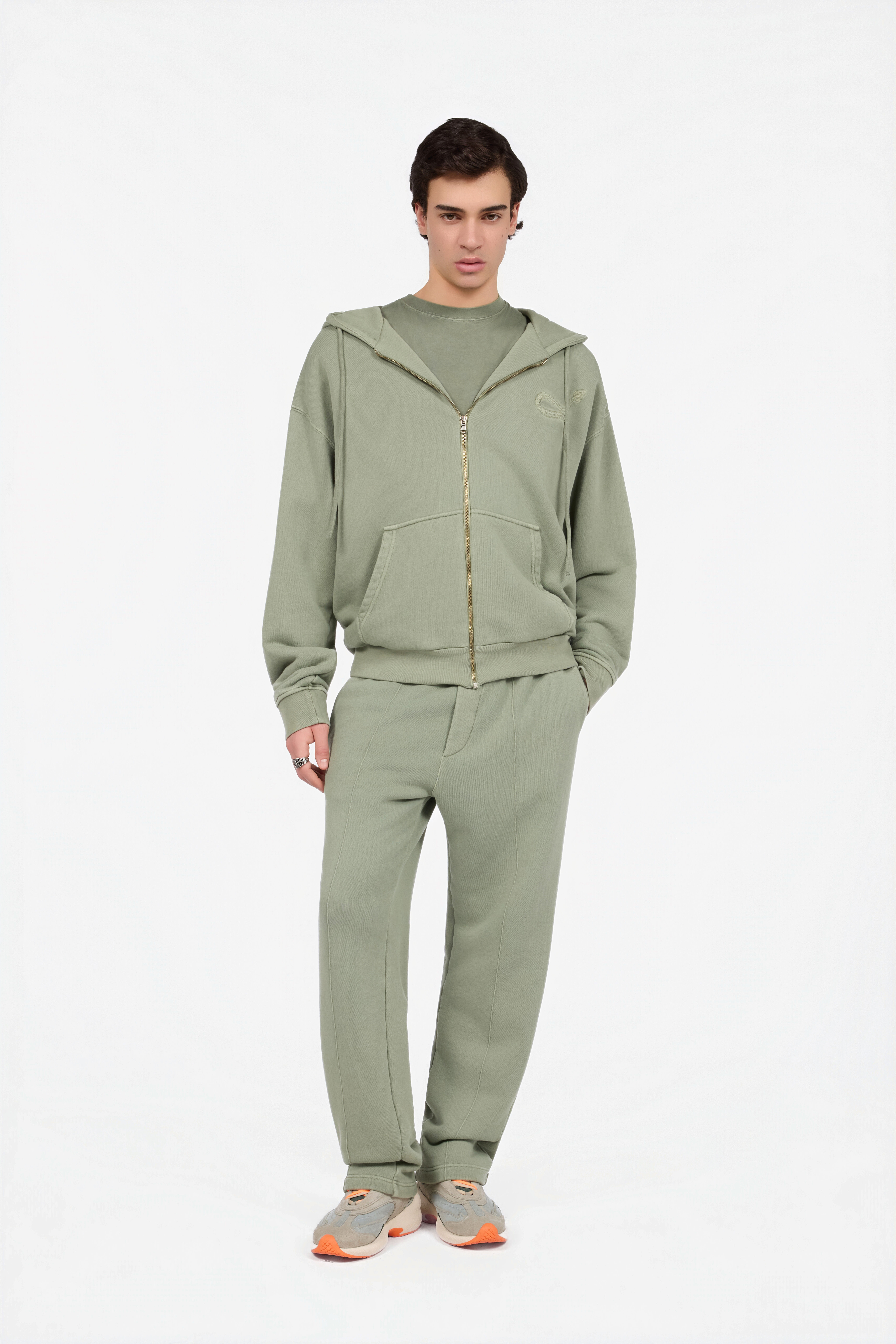 RC Sage Green Cotton Trousers RC Sage Green Cotton Trousers SAGE XNT25F-CF021