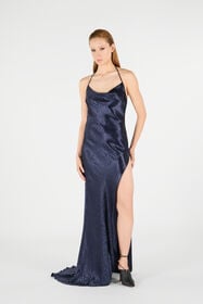 RC Long Dress with Cowl Neck Dark blue UWT125-TO009