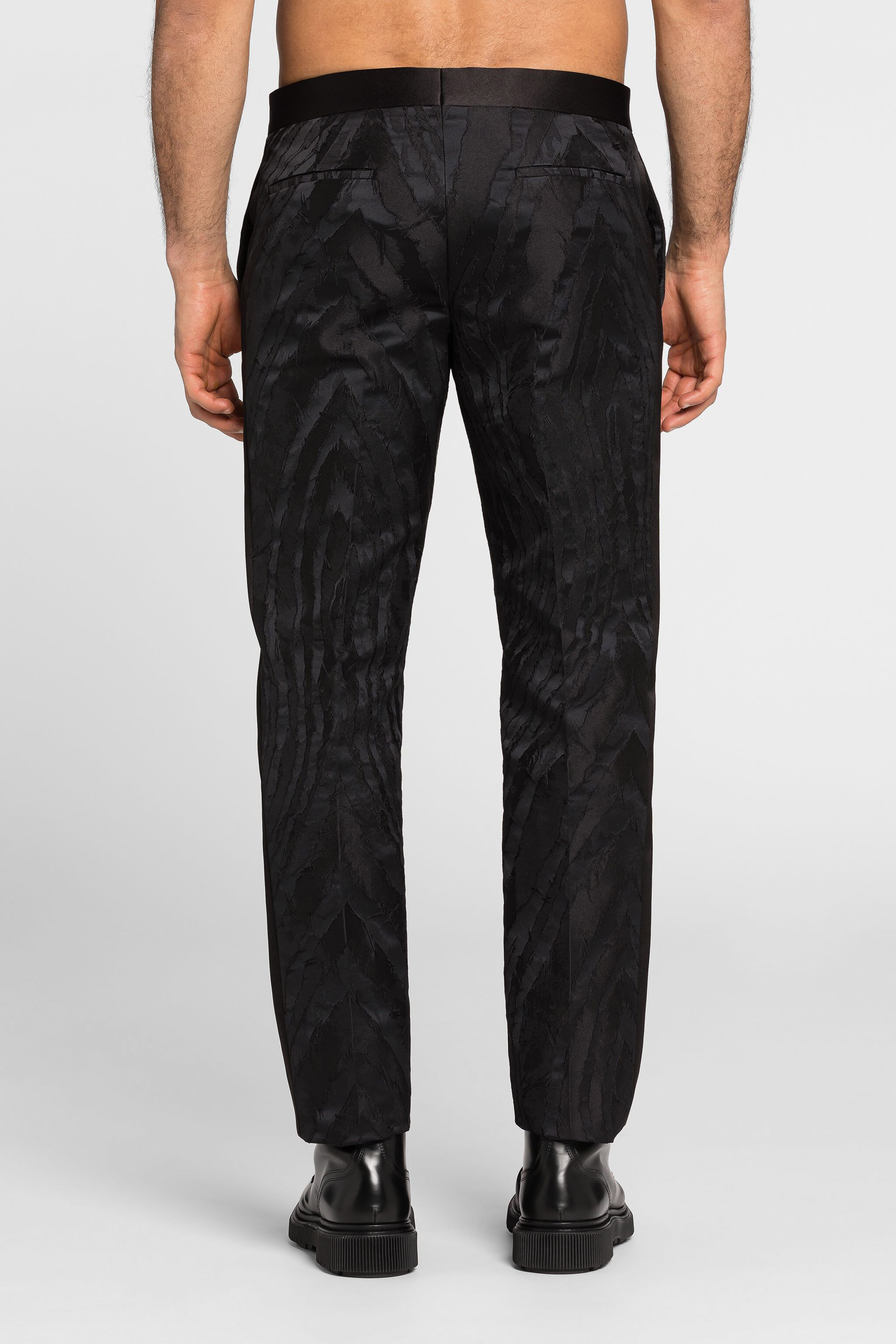 RC Freedom-Jacquard Tuxedo Trousers RC Freedom-Jacquard Tuxedo Trousers Black ORT215-TJ031