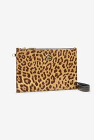 RC Small Jaguar-Skin Print Clutch Brown VKA005-ZV012