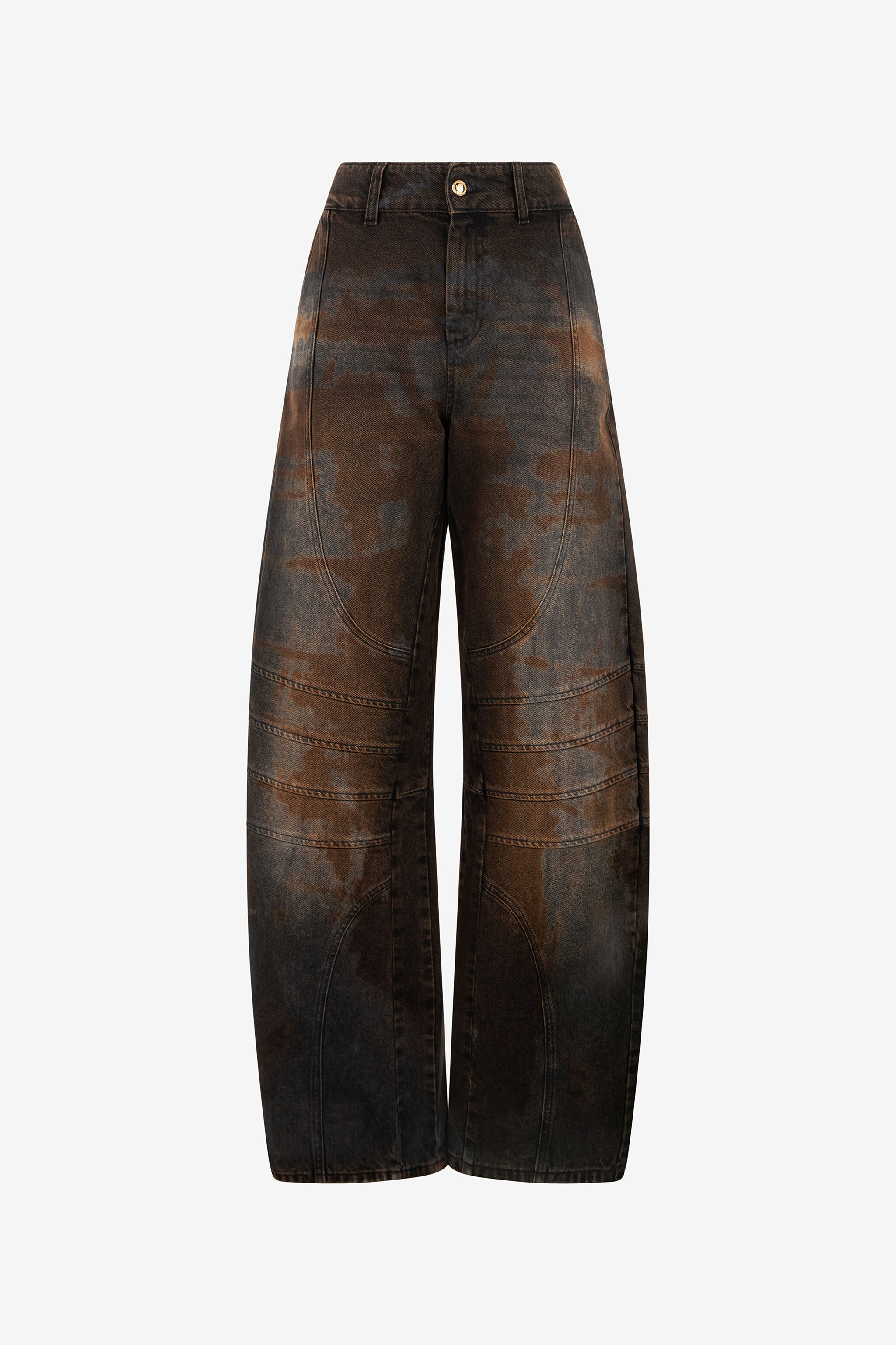 JC Motorcyclist Trousers Brown Washed BLACK BLACK VFJ043-VF252