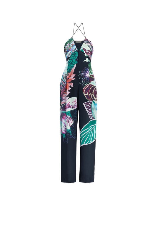 RC Exotic Flora print silk jumpsuit RC Exotic Flora print silk jumpsuit Dark blue HQT115-SQM04