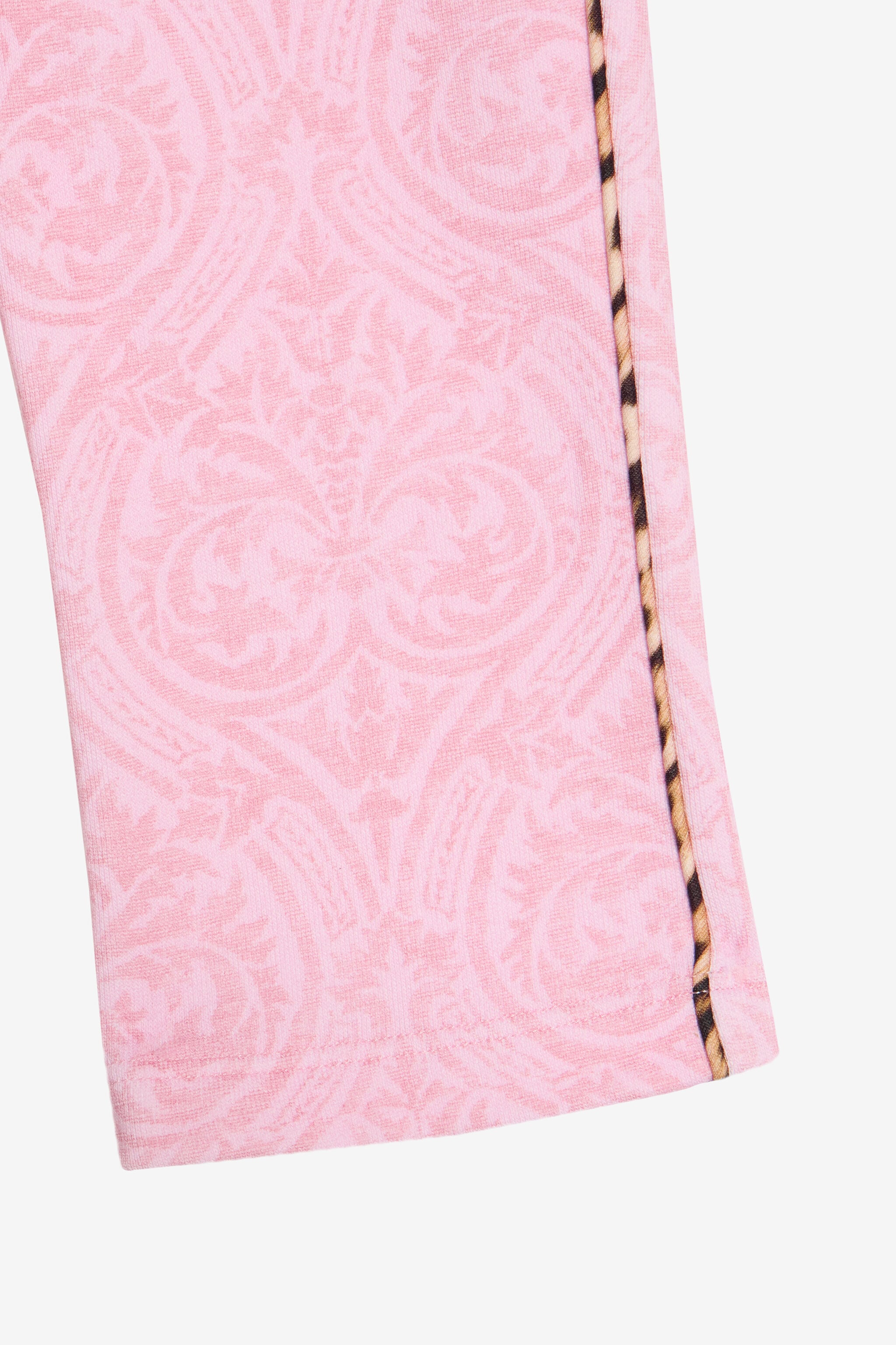 JU Pink Trousers with Leopard Side Stripe JU Pink Trousers with Leopard Side Stripe BABY ROSE VJT202-5OP28