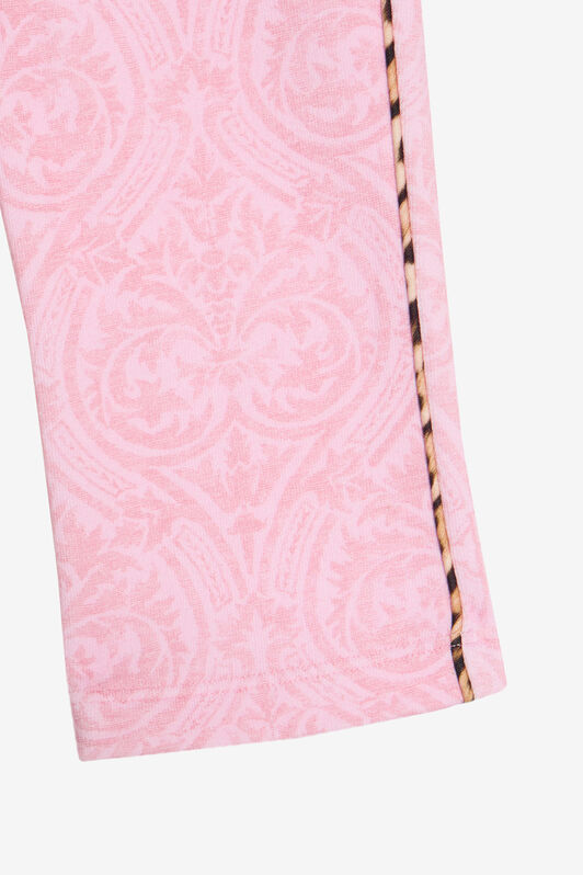 JU Pink Trousers with Leopard Side Stripe JU Pink Trousers with Leopard Side Stripe BABY ROSE VJT202-5OP28