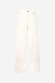 RC Pantaloni Palazzo Con Stampa Pitone Bianco UKJ207-KGN53