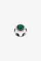 RC Green Stone Signet Ring RC Green Stone Signet Ring Silver TRG007-AM021