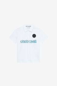 JU Polo-Shirt With Lettering And Patch White UJT64C-JD001