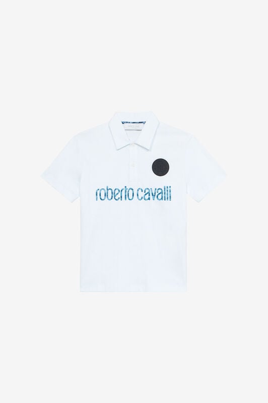 JU Polo-Shirt With Lettering And Patch JU Polo-Shirt With Lettering And Patch White UJT64C-JD001