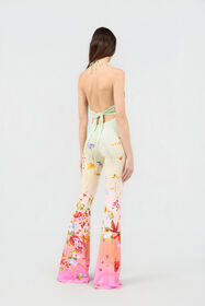 RC Miami Flowers Print Jumpsuit GREEN/FUCHSIA WQT145-LNR32
