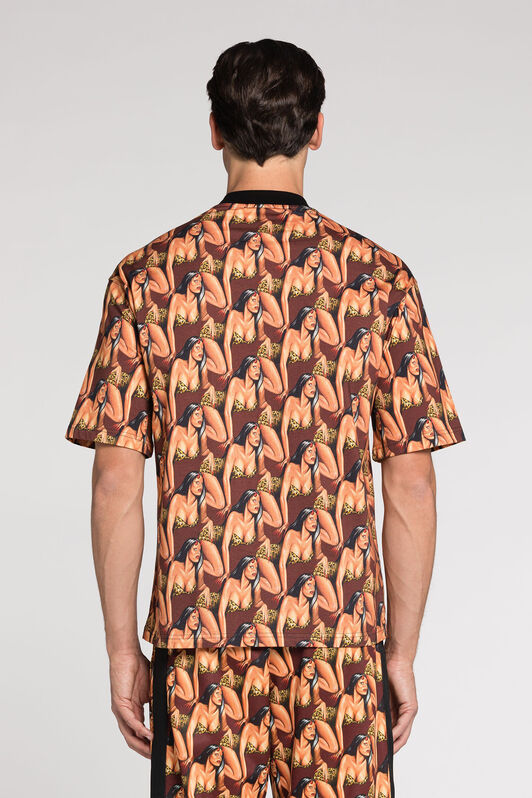RC Graphic-Print Cotton T-Shirt Brown RRT62I-3PH24